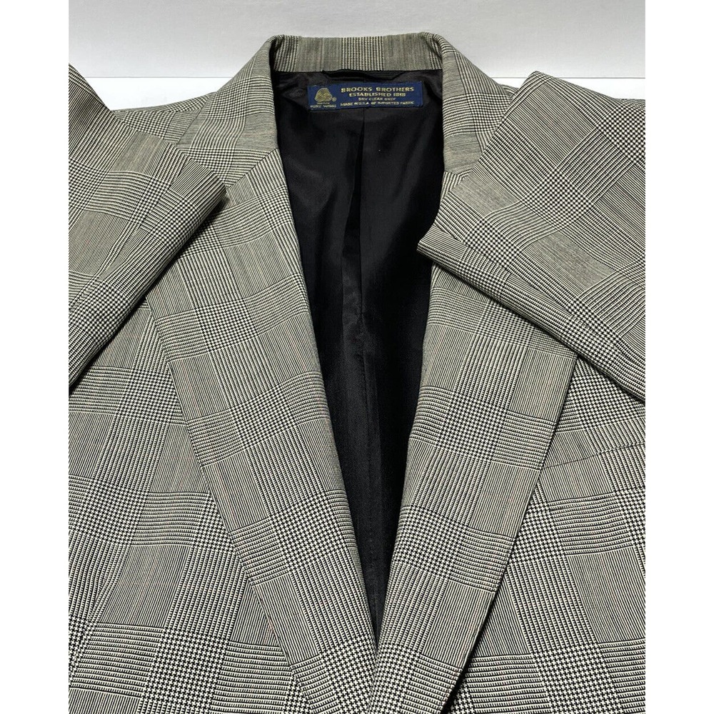 Men's Brooks Brothers Suit Coat Gray/Black Size 44R